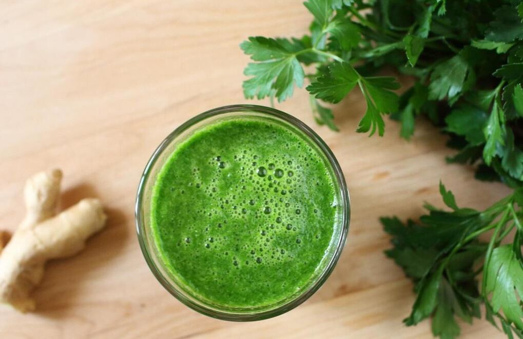 Parsley juice helps with prostatitis