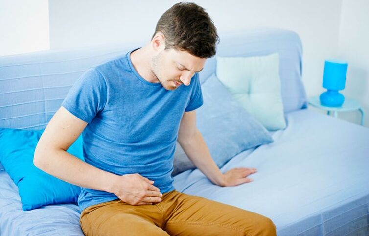 pain in a man with prostatitis